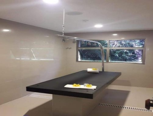 Ambiente de spa executado pela Da Fonte Construções e Reformas